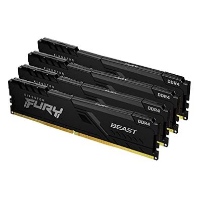 DDR4 Kingston Fury Beast - 64 Go (4 x 16 Go) 3600 MHz - CAS 18