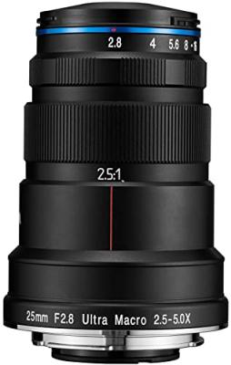 Laowa objectif 25mm f/2.8 2,5-5x ultra macro compatible avec canon rf
