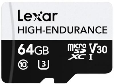 Lexar Carte M&eacute;moire High-endurance Microsdxc Uhs-i Clase 10 64gb 
