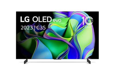 TV OLED Evo LG OLED42C35LA 106 cm 4K UHD Smart TV 2023 Noir et Argent