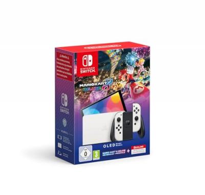 Nintendo Switch Oled And Super Mario Mario Kart Deluxe 8 With 12 Nso 