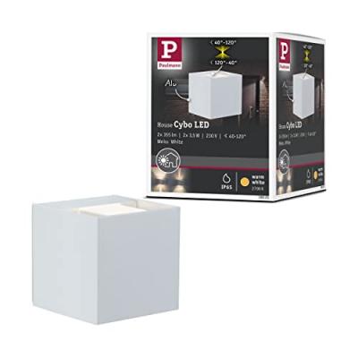 Spot PAULMANN Cybo LED 2x3W 230V IP65 80x80 Blanc