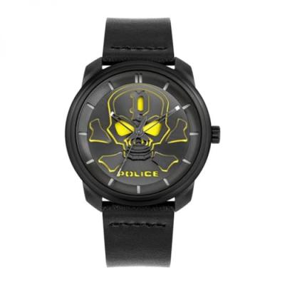 Police Mixte Adulte Analogique Quartz Montre avec Bracelet en Cuir PL15714JSB.02 8114