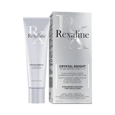 REXALINE Cristal Bright Fluid SPF50+ Fluide Matifiant Lumi&egrave;re 30ml