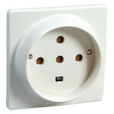 Legrand 055817 Socle avec &Eacute;clips de Protection, 32A, 3P+N+T, Ivoire
