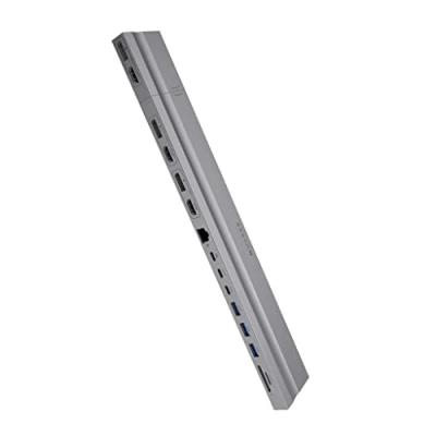 HyperDrive - Station d'accueil - USB-C x 2 - 3 x HDMI, 3 x DP - GigE