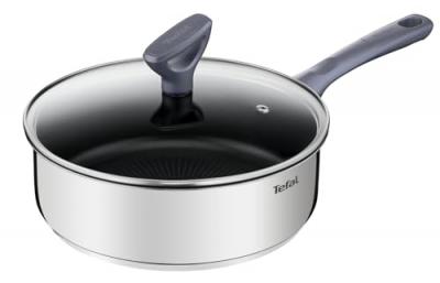 Tefal Sauteuse Dailycook En Inox - O 24 Cm - Avec Couvercle En Verre - Tous Feux Dont Induction