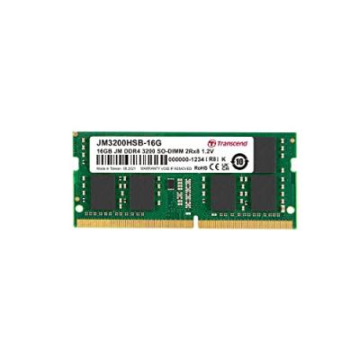 Transcend JM3200HSB-16G Module m&eacute;moire pour PC portable 16 GB 1 x 16 GB RAM DDR4 3200 MHz CL22