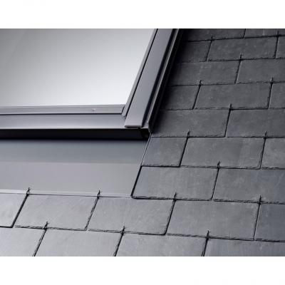 Raccord VELUX Gris sur ardoise inf 8mm Pose encastr&eacute;e - EDN 0000 UK08