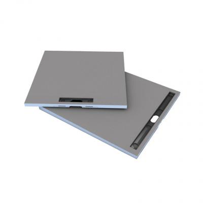 Receveur &agrave; carreler Fundo Riolito Neo, avec &eacute;coulement lin&eacute;aire, 120 x 90
