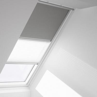 Store DUO occultant Beige/pliss&eacute; Blanc VELUX - DFD 1085 MK08