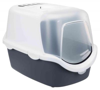 Liti&egrave;re couverte Vico Open Top Bleu fonc&eacute;/Gris 40x40x56 cm Trixie