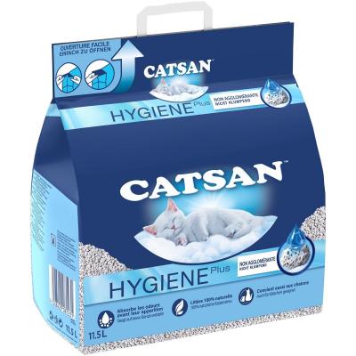 Catsan Hygiene Plus Liti&egrave;re min&eacute;rale pour Chat - Le Sac de 11,5L