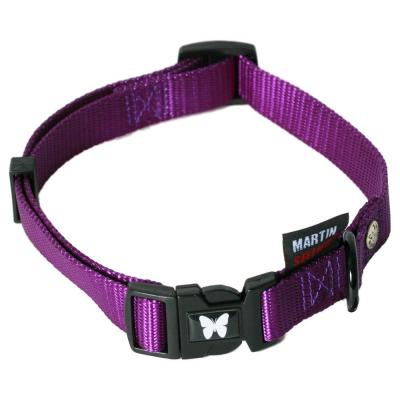 Martin Sellier - Collier nylon reglable 40-50/70cm mauve