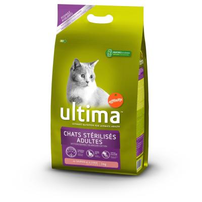 Croquettes Pour Chat St&eacute;rilis&eacute;s Au Saumon Ultima - Le Sac De 7,5kg