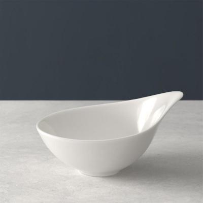 Villeroy & Boch Flow Coupelle &agrave; dessert, Porcelaine Premium, Blanc