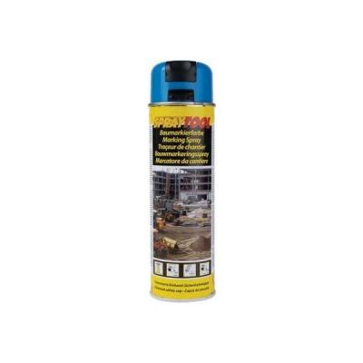 Bombe de tra&ccedil;age de chantier bleue fluo - A&eacute;rosol de 500 ml - Motip