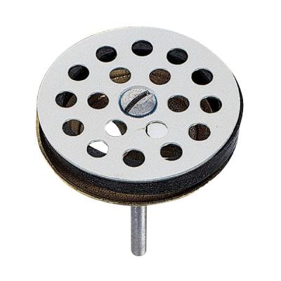 Bonde de lavabo &agrave; visser, laiton/inox VALENTIN Diam.32 mm