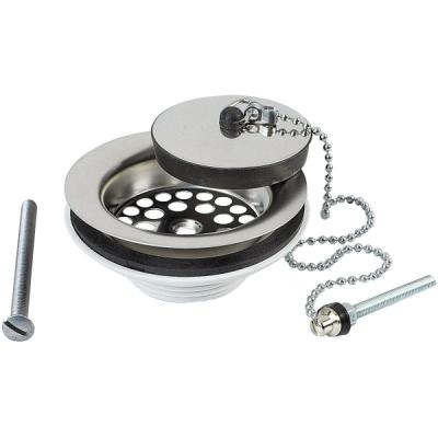 Bonde pour &eacute;vier gr&egrave;s &agrave; bouchon - Plastique - diam&egrave;tre 60 mm VALENTIN