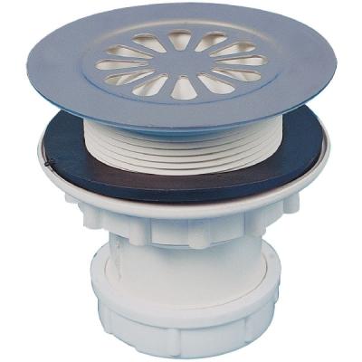 Bonde Sipho&iuml;de PVC Verticale pour Receveur Gr&egrave;s, 60mm Diam&egrave;tre