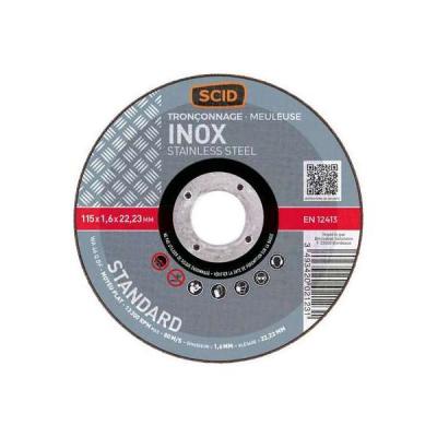 Disque &agrave; tron&ccedil;onner standard moyeu plat - Inox - &Oslash; 115 mm - SCID