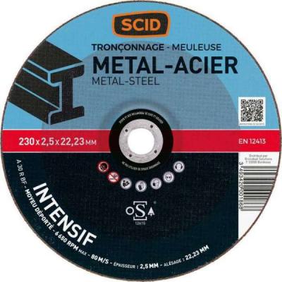 Disque &agrave; tron&ccedil;onner usage intensif - &Oslash; 230 mm - Tous m&eacute;taux - SCID