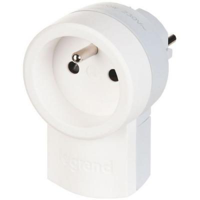 Legrand - Fiche double fonction avec prise avec terre - 16A Blanc