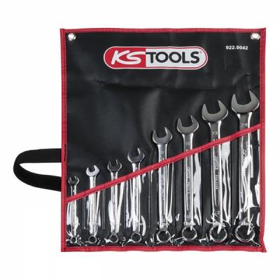 Jeu de 8 cl&eacute;s mixtes m&eacute;triques - en trousse KS TOOLS 922.0042