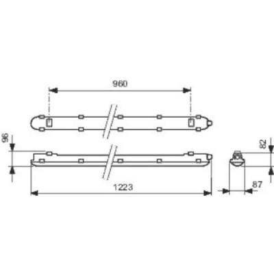 Philips - R&eacute;glette led Coreline &eacute;tanche WT120C 41 w