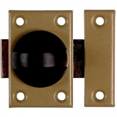 Verrou acier targette plate bronze - 35 mm - Vachette