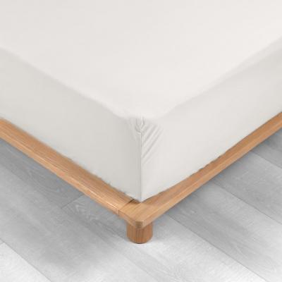 Drap housse lin 90 x 190 cm en percale Bonnet de 30 cm