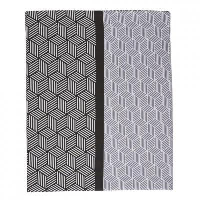 Drap Plat Imprim&eacute; En Bambou, Quentin Made In France - 240 X 300 Cm