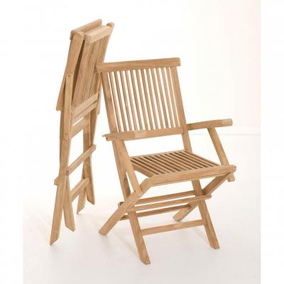 MACABANE Lot de 2 fauteuils java en teck grade A