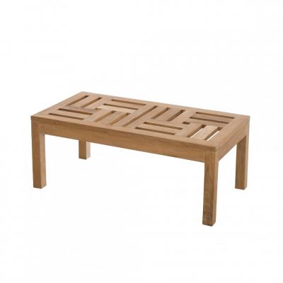HARRIS - Table basse de jardin rectangulaire 100x50cm en bois Teck