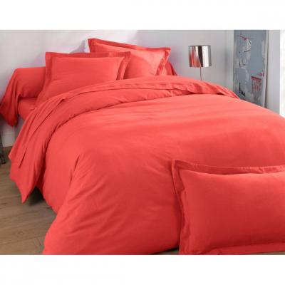 Taie de traversin FLANELLE UNI terracotta en flanelle