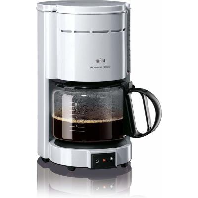 Cafeti&egrave;re &Eacute;lectrique De 1,2l Pour 10 Tasses 1000w Acier Blanc
