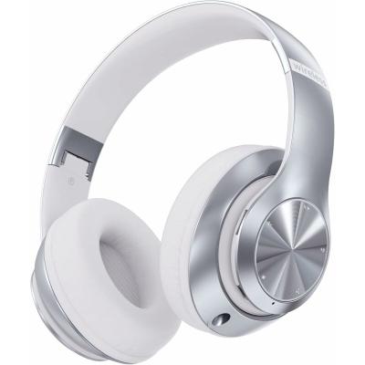 Casque Bluetooth 9S sur l'oreille gris blanc AQ0819 VENDOS85