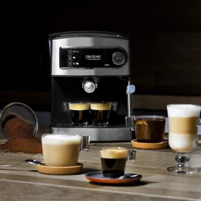 Machine &agrave; caf&eacute; express de 1,5l pour caf&eacute; expresso et cappuccino 850w gris noir