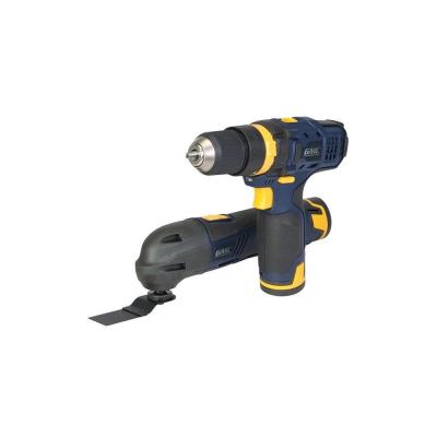 Outil oscillant multifonction et Perceuse &agrave; percussion Visseuse Sans fil 12 v GMC 2 Batteries 1,5 Ah