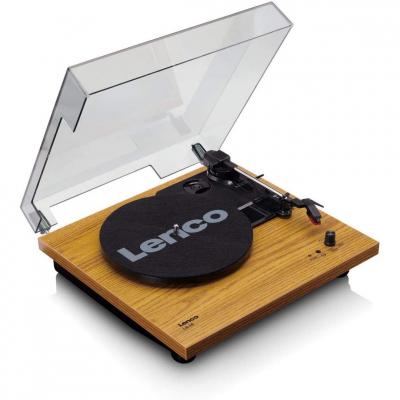 Platine Vinyle tourne disque 33,45 tr-min avec Haut-parleurs int&eacute;gr&eacute;s marron