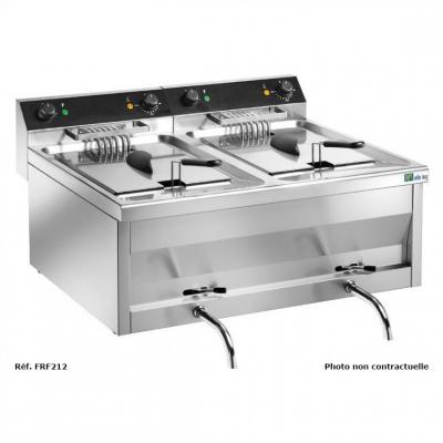 Friteuse de table sur coffre en Inox - 2 x 12 L - AFI Collin Lucy