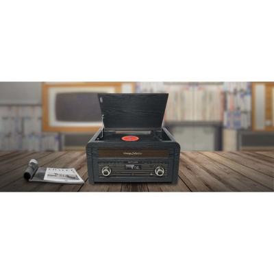chaine hifi platine vinyle CD USB BLUETOOTH FM avec encodage marron noir MT-115 W muse 