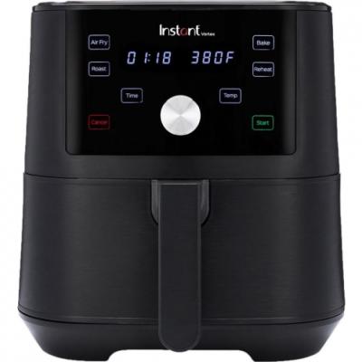 Vortex Friteuse 5.7L 1700W R&ocirc;tir et Chauffe-Plat Acier Inoxydable Noir