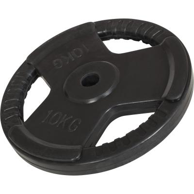 Disques en fonte avec poignees et revetement caoutchouc 31mm de 1 25 kg a 25 kg poids 10 kg