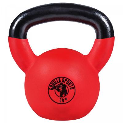 Kettlebell de 24 KG en fonte avec rev&ecirc;tement n&eacute;opr&egrave;ne - halt&egrave;re russe