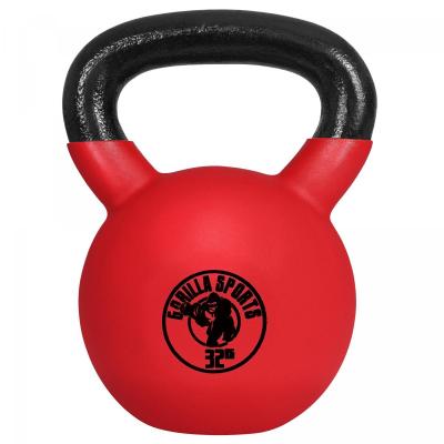 Kettlebell de 32 KG en fonte avec rev&ecirc;tement n&eacute;opr&egrave;ne - halt&egrave;re russe