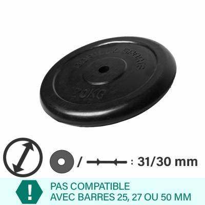 Poids disque en caoutchouc de 20 kg