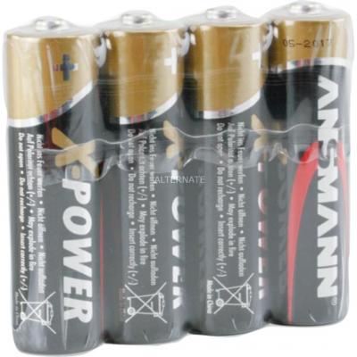 Ansmann Pile Alcaline LR06 Gaine thermoform&eacute;e 4 &eacute;l&eacute;ments Xpower