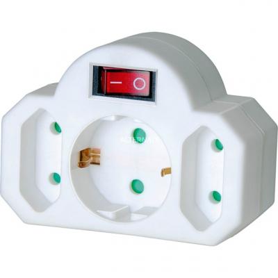 Brennenstuhl 1508100 protection surtension Blanc, Adaptateur de prise