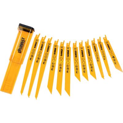 DEWALT DT2445-QZ Lame pour Scies Sabre, Argent, Set de 12 Pi&egrave;ces
